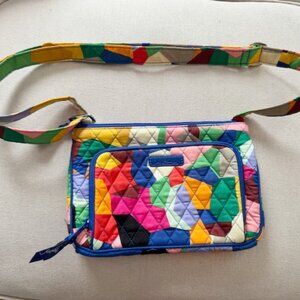 Genuine Vera Bradley POP ART Geometric Litt Hipster Crossbody Shoulder Bag Purse